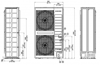 Aukšto-slėgio-kanalinio-kondicionieriaus-išorinio-bloko-brėžinys-25.0-27.0-kW-2